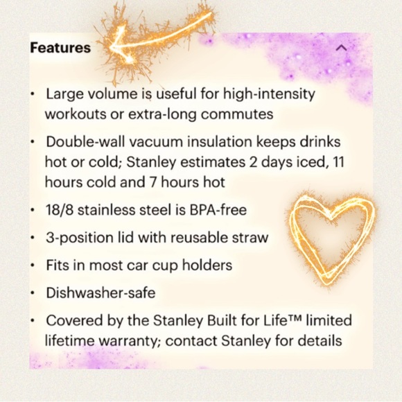 Stanley Adventure Quencher Flow-state Tumbler in 🌸Rose Quartz🌸 - Picture 2 of 4